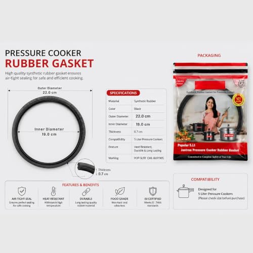 Image of Pressure Cooker Rubber Gasket for 5 to 6.5 Litres