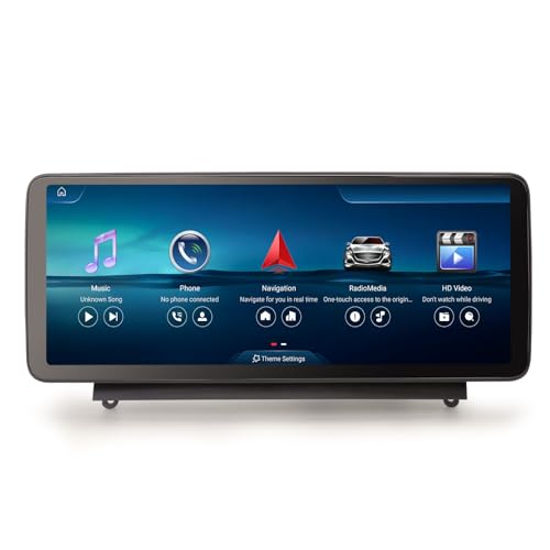 Erisin 12,3' Qualcomm 8GB+128GB Android 14 Radio Coche Bluetooth GPS Navegador para Mercedes Benz Clase C W204 S204 2008-2010 NTG 4.0 Estéreo CarPlay Android Auto Dab+ WiFi 4G DSP Pantalla IPS USB