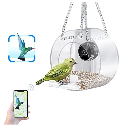 Comedero para pájaros con ventana transparente con cámara, comedero transparente inteligente con cámara HD 1080P para observación de aves al aire libre, casa de pájaros con cámara para vista de cerca,