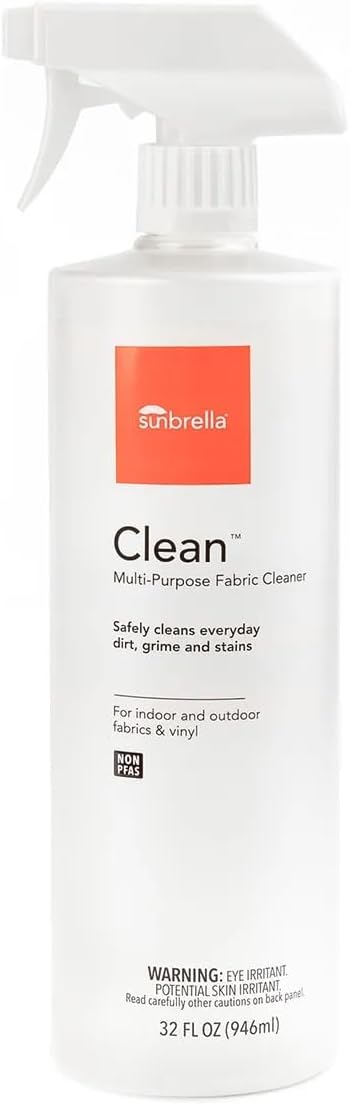Clean Multi-Purpose Fabric Cleaner | All-in-One Solution for Water-Safe Fabrics and Vinyl | Upholstery Cleaner, Removes Stains & Spills | Non-PFAS | 32 fl oz
