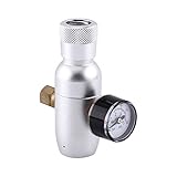 Esta rosca de entrada de gas producto 3 / 8-24UNF, rosca de salida de gas M8x0.75, adecuada para 12/16 / 25g CO2 pequeño cilindro