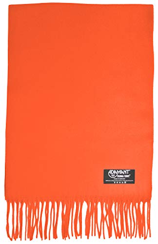 ADAMANT Schal Herren/Damen=Unisex 100% Climaxsoft (weich wie Kaschmir) STANDARD-MAß 30x180cm - MADE IN GERMANY (Orange)