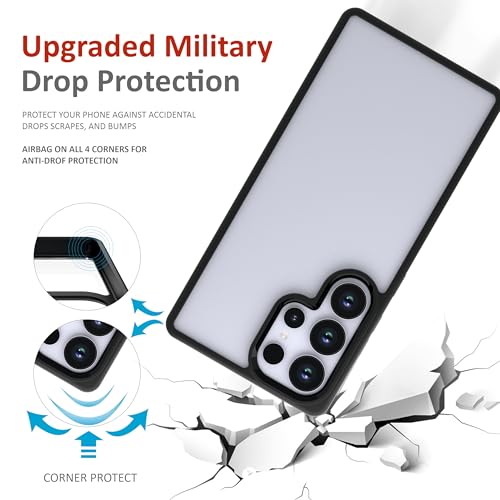 Image of Case for Samsung Galaxy S25 Ultra, [Anti-Yellowing Technology] [Military Grade Drop Protection] Shockproof Slim Hybrid Phone Case for Samsung Galaxy S25 Ultra 5G - Carbon Black