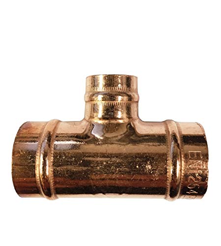 28mm x 28mm x 22mm Solder Ring Reducing Tee - Bag of 2