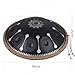 440Hz Steel Tongue Drum with Mandala Pattern, D Minor 10 Notes Black Handpan Percussion Instrument