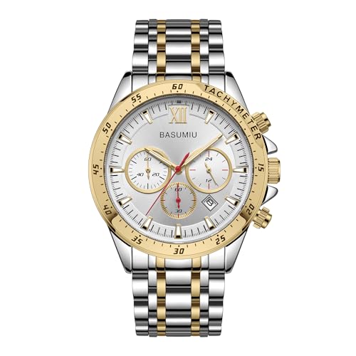 Montre chronographe homme en acier fini les retards avec cette montre à quartz dateur