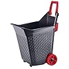 PETGARD Tuinwagen tuintrolley trolley paardenhok transportwagen 59 x 50 x 72 cm 76 liter zwart