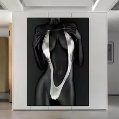 Peinture art corporel sexy pour habiller un mur vide avec cadre 40x60cm