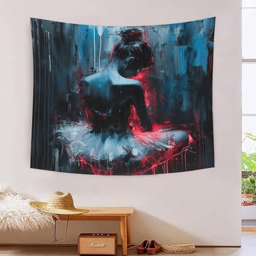 Couverture murale 3D danse pour une decoration de chambre a coucher de style ballerine