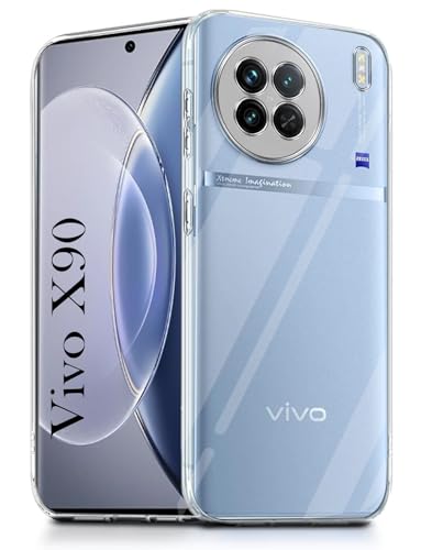 Image of Jkobi Back Cover for Vivo X90 (Silicone Clear Shockproof Case with Camera Protection | Soft and Flexible | Transparent)
