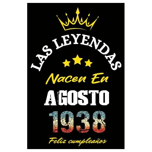 Las Leyendas Nacen En Agosto 1938: Idea de regalo de cumpleaños 85 años original y personalizado para hombres y mujeres / (Cuaderno) "