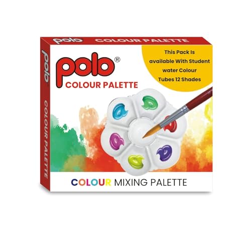 Image of polo Student Watercolor Paint Set - 12 Vibrant Color Tubes | Non-Toxic Watercolours for Beginners, Students & Artists | Ideal for School & Hobby Projects