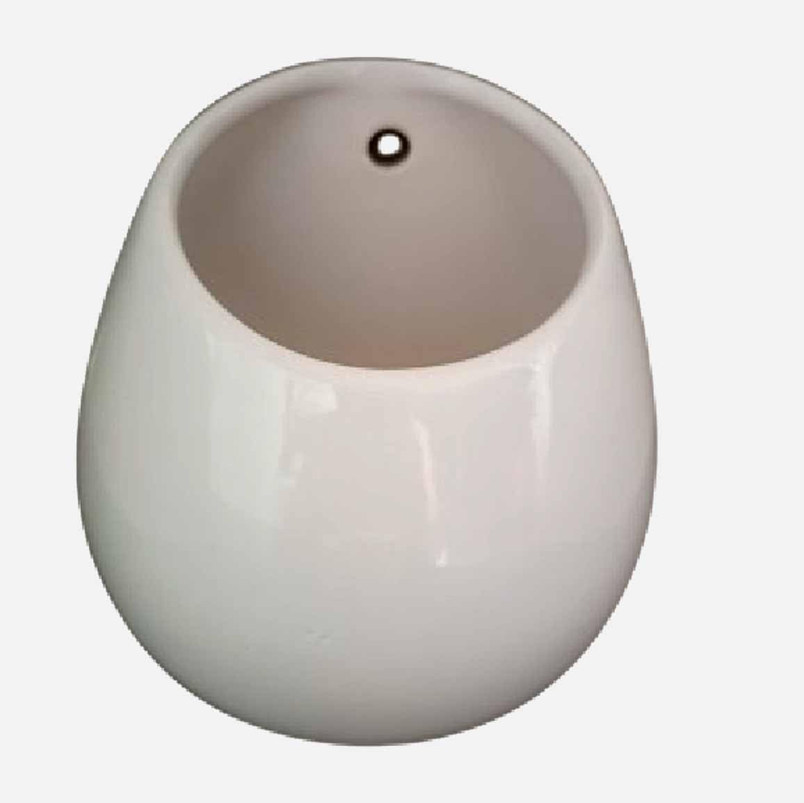DDSS Wall Hanging Ceramic Plant Pots, for Indoor/Outdoor Use H. 5 Inch (White) (B0D7SSRH1V) Amazon Price History, Amazon Price Tracker