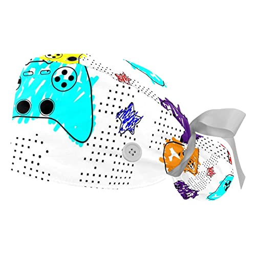 Bonnet de travail anti-transpiration lot de 2 avec boutons de fixation confort couleur 5