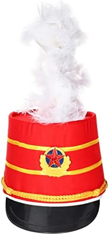inhzoy Kids Majorette Top Hat Soldier Hats Drum Band Hat for Boy Girl Performence Cosplay âParty Costume Hat