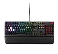 ASUS ROG Strix Scope Deluxe RGB Wired Mechanical Gaming Keyboard with Cherry MX Switches (Red Switches), Black 90MP01I0-B0UA00