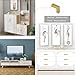 Goldenwarm 25 Pack Gold Kitchen Cabinet Handles - 5 Inch Brass Gold Drawer Pulls - LSJ12GD128 Brushed Brass Cabinet Pulls for Cabinets