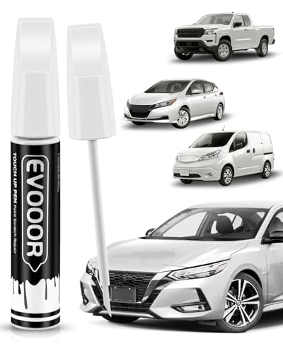QAK Glacier White-White Touch Up Paint Compatible with Nissan Exact Match 2 in 1 Touch up Paint for Chips and Nicks Repair