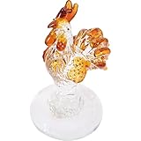 🐇coq centre de table ornement en cristal à surface lisse, ne blessera pas vos doigts lorsque vous le prendrez.