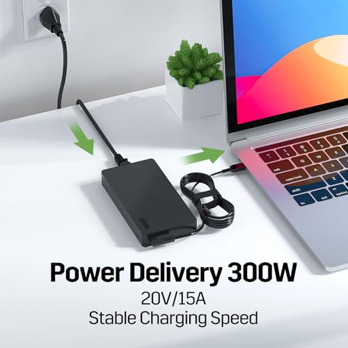 Image of 300W 20V 15A Laptop Charger Replacement for Lenovo Legion 5 5i 5P 7 7i pro 15 16 17 R9000P R9000K Y9000K Y9000X, Fit for ADL300SDC3A GX21F23045 SA10R16956 5A10W86289 AC Power Adapter Supply Cord