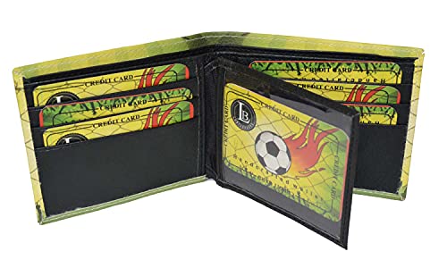 Leatherboss PU Leather Soccer Sports Printed Credit Card Cash Holder Wallet3