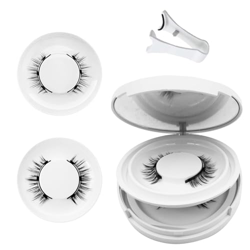 Meylora Magnetic Eyelashes with Applicator, Reusable Magnetic Lashes without Eyeliner or Liner,Natural Look No Glue Needed for Women Daily Use(Simple+Iris)
