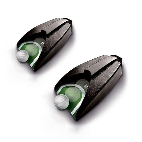 cxyin-home ゴルフ練習用 返球機 自動リターン パター練習器具 ゴルフカップ 自動返球 方向調節 わずか420g センサー感知 持ち運び便利 軽量 コンパクト パット練習 室内 屋外 単三電池(別売り) 静音(2個セット 幅16.5×奥行き27×