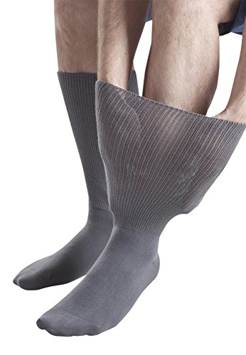 Sock Shop IOMI Footnurse - hommes et des femmes unisexe supplémentaire Breit dème Chaussettes en 4 tailles et 5 couleurs (43-45 Eur, Gris)