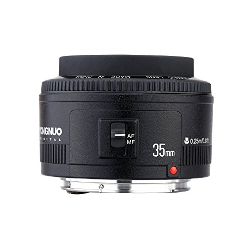 Image of YONGNUO YN35mm F2 Lens 1:2 AF /MF Wide-Angle Fixed /Prime Auto Focus Lens for Canon EF Mount EOS Camera