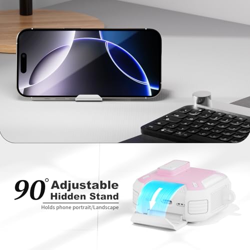 Image of for AirPods 4 Case with Magnetic Secure Lock Clip and Phone Stand, Compatible with Magsafe Charging, with Carabiner&Cleaner kit for Apple iPod 4th Generation Cover(2024) Men Women (Pink)