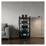 Audio HiFi Regal Rack 5-stufiges Audio-Rack for Heimkino, Plattenspieler-Tisch mit Verstellbarer Ablage, Entertainment-Center for audiovisuelle Reparatur/Kalibrierungsstudio