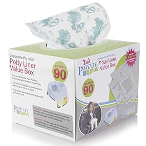 Kalencom Potette Plus Potty Seat Liners with Magic Disappearing Ink Value Box – 90 Liners