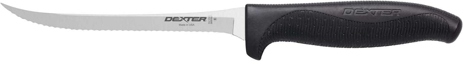 Dexter Russell 5-1/2" Scalloped Utility Knife, Black