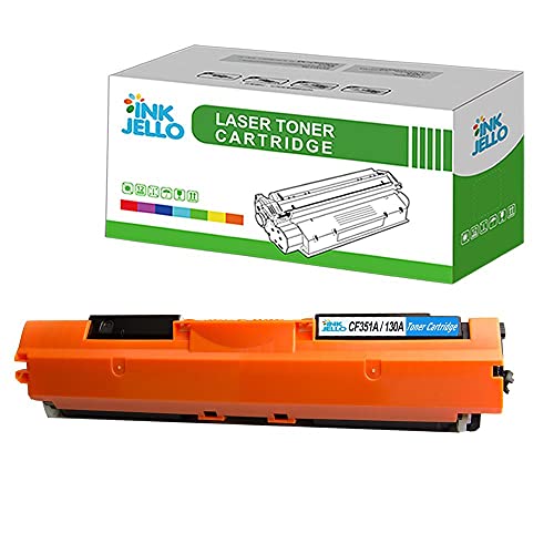 InkJello Compatible Toner Cartridge Replacement for HP Colour LaserJet Pro MFP M176n M177fw CF351A (Cyan)