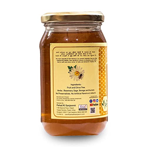 Image of Pahad Ki Sanjeevni Forest Honey 500g Natural Forest Honey from Himalayan Region Pure Honey in Glass Jar Rich Aroma & Smooth Taste Multi-Floral Raw Honey for Daily Use (Pack of 2)