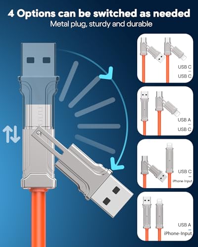 Cable combo Lightning tipo C compatible con Sumsung y Huawei transferencia datos 2
