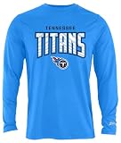 Zubaz NFL Men's Hail Mary Primary Team Colors Long Sleeve T-Shirt, Tennessee Titans, X-Large
