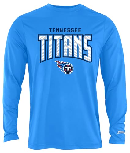 Zubaz NFL Men's Hail Mary Long Sleeve Tee, Tennessee Titans, Small