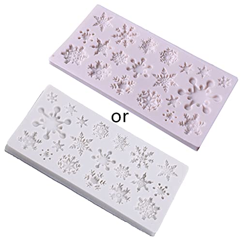 RWAJZAX Moldes de silicona para tartas, moldes de chocolate, copos de nieve, fondant, utensilios, silicona, accesorios de cocina, dulces