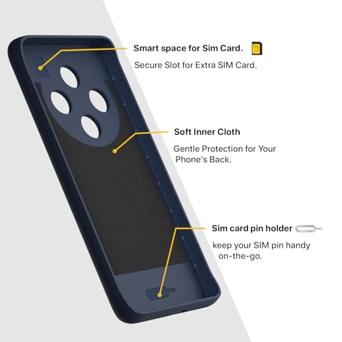 Image of Amazon Basics Back Cover for Oppo F27 Pro Plus 5G| Full Camera Protection | TPU Soft Flexible Shockproof Back Cover(Blue)