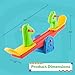 HEY! PLAY! Teeter Totter - See Saw for Backyard or Playroom with Easy-Grip Handles - Indoor or Outdoor Play Equipment for Toddlers