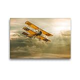 Premium Textil-Leinwand 45 x 30 cm Quer-Format Modellflugzeug in Aktion | Wandbild, HD-Bild auf Keilrahmen, Fertigbild auf hochwertigem Vlies, Leinwanddruck von Dieter Gödecke