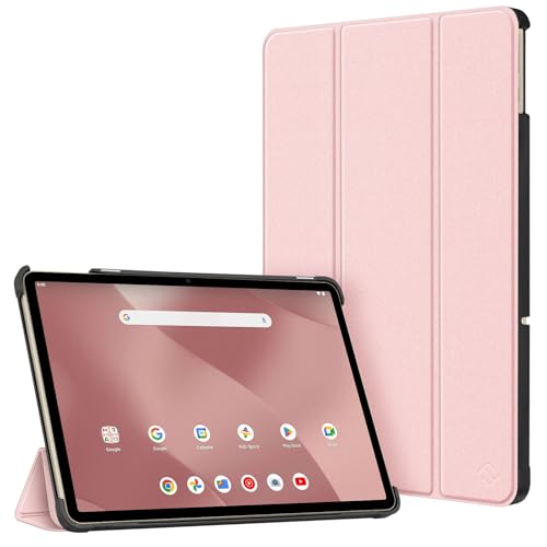 Fintie Case for Onn. 11" Tablet Pro (2024 Model 100146660) - Premium Vegan Leather Slim Lightweight Hard Shell Stand Cover Compatible with Onn Pro 11 Inch Gen4 Tablet (Rose Gold)