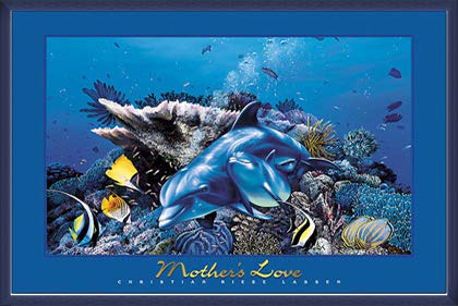 Amazon.co.jp: ポスター クリスチャン ラッセン Mothers Love (foil