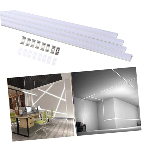 Kit profilés aluminium LED U ruban LED diffuseur laiteux 8 ensembles