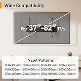 Perlegear TV Wall Bracket for Most 37–82 inch LCD LED OLED Flat Curved TVs up to 45kg, Low Profile Tilt Wall Brackets, Ultra Slim Heavy-Duty TV Wall Mount with Max VESA 600x400mm, PGLT4 - Image 3