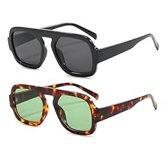 (2 Pack) Black/Grey+leopard/Green