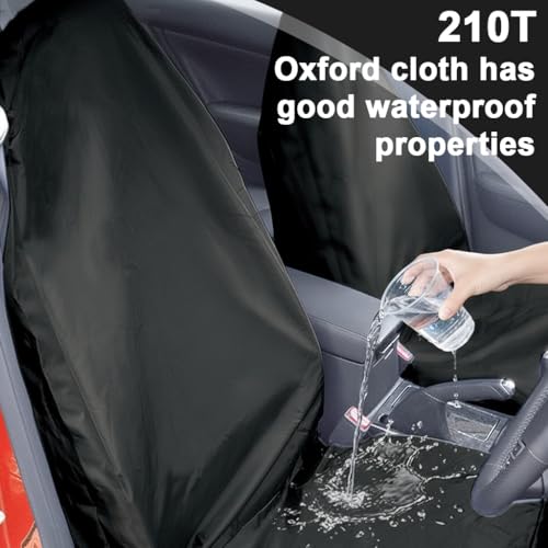 Image of STHIRA Set of 2 Car Chair Covers,Full Coverage Driver's Seat Cover Passenger Seat Cover Universal Slip-on Anti-Scratch Protective Car Waterproof for SUV