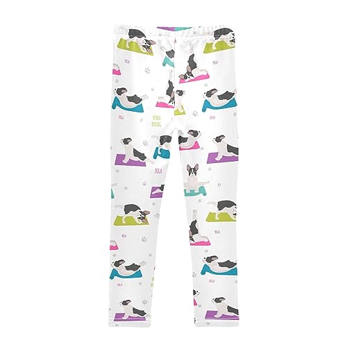 Yoga French Bulldog Dog Pattern Girls Leggings Dance Running Workout Yoga Pants2