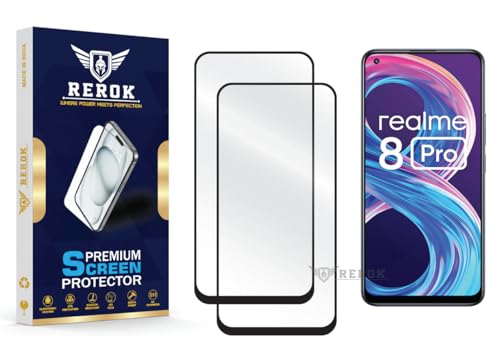 Image of Gorilla Tempered Glass Screen Protector Compatible with Realme 8 Pro [Pack of 2] | Edge-to-Edge, Bubble-Free, Case Friendly, Easy Installation Kit